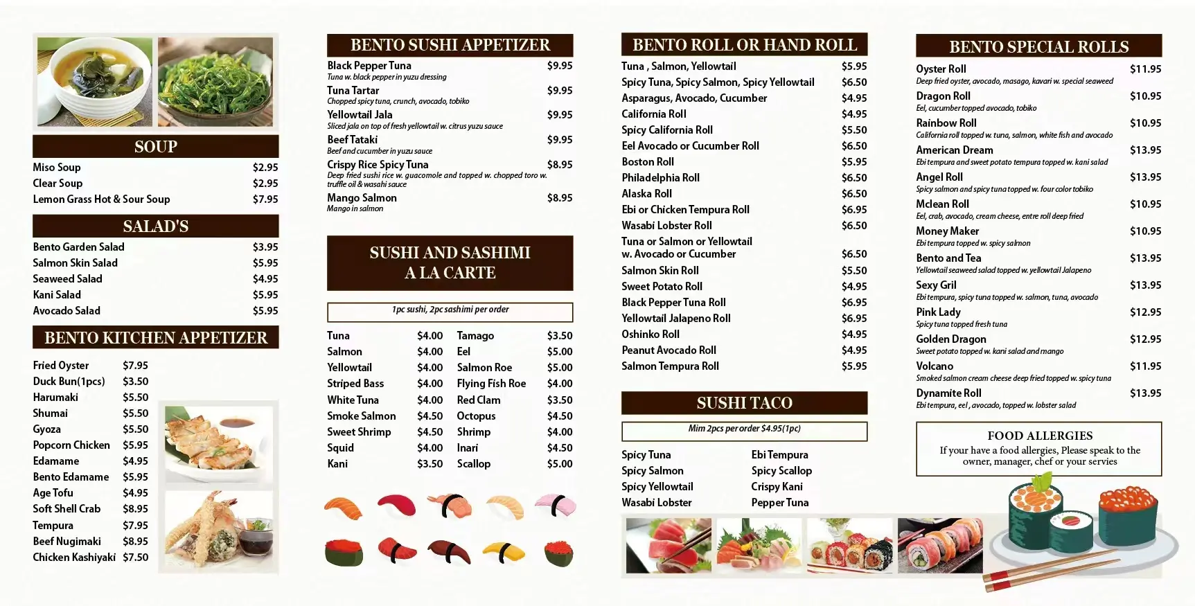 Bento menu outlet